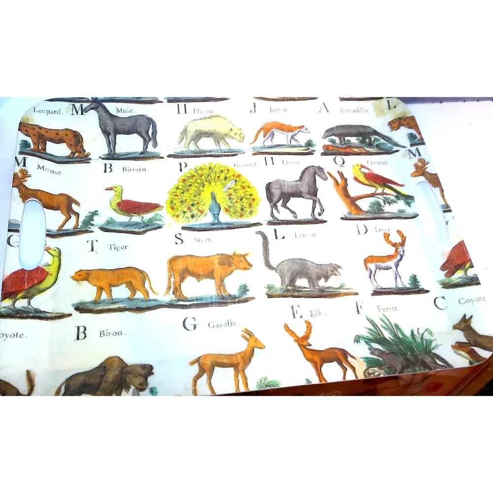 John Derian for Target Animal Alphabet Melamine Serving Tray Vintage Style Print